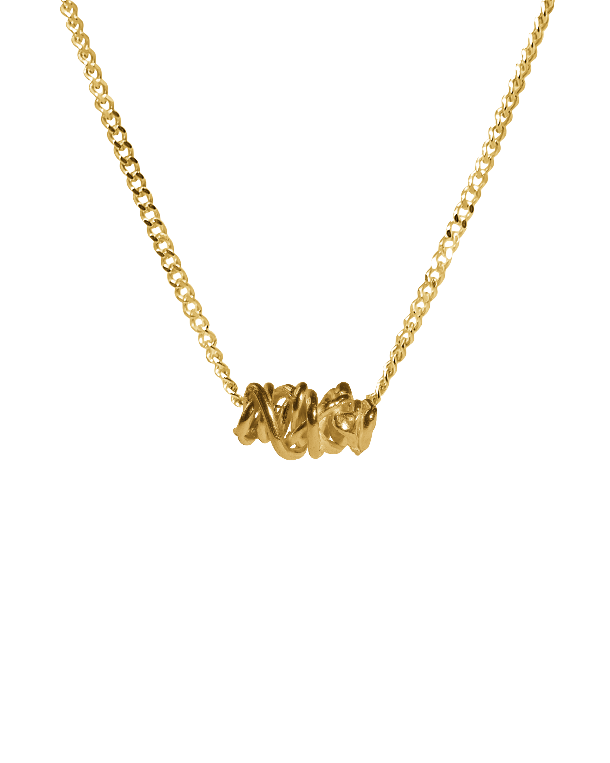Collar dorado Embolic, hecho a mano en València