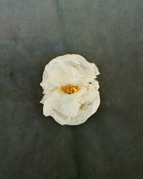 Anillo Alba dorado, hecho a mano en plata de ley en València