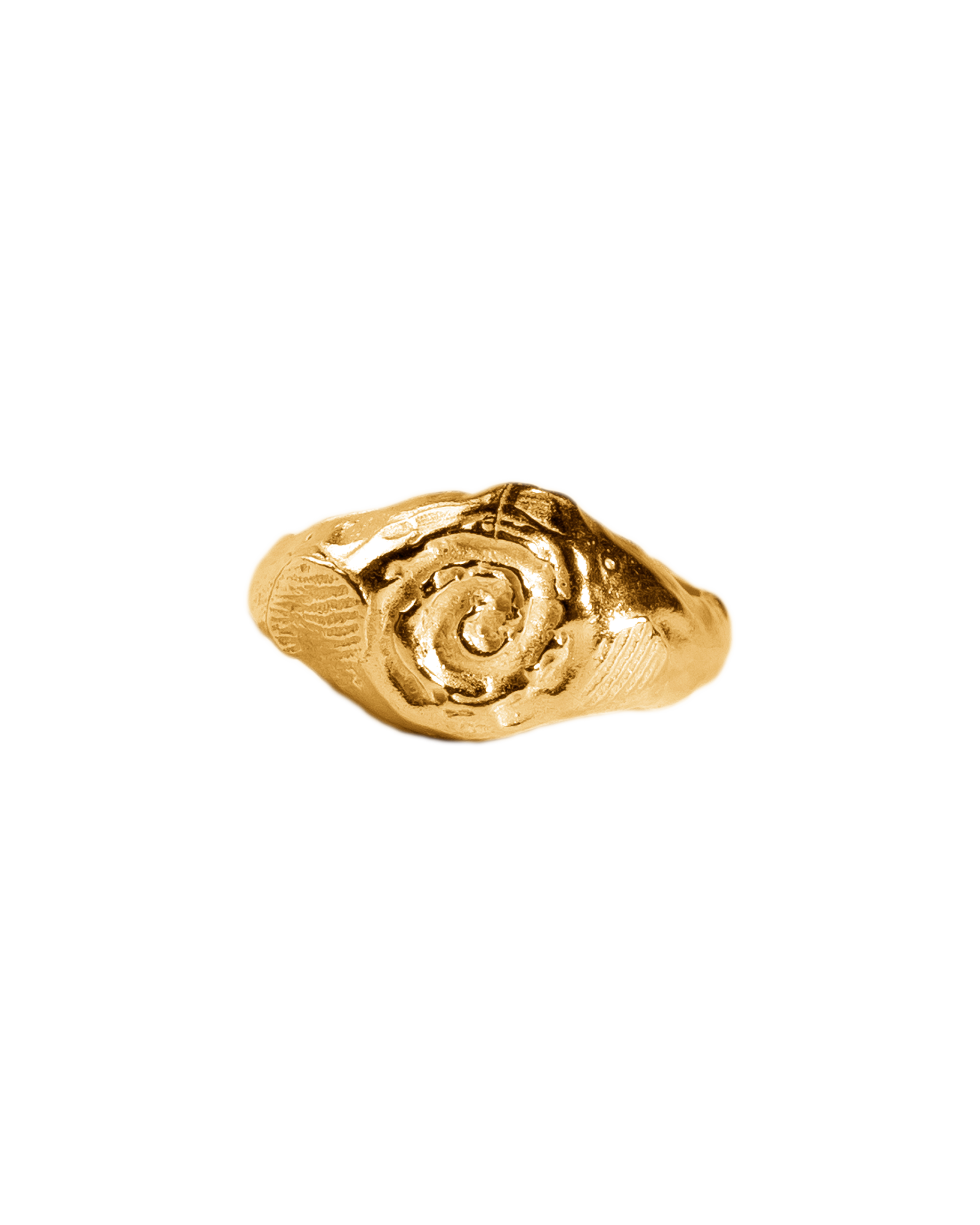 Anillo Alba dorado, hecho a mano en plata de ley en València

