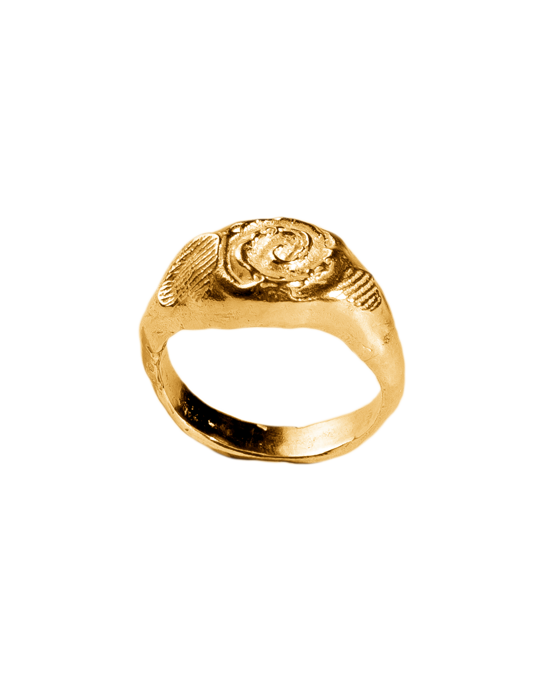 Anillo Alba dorado, hecho a mano en plata de ley en València
