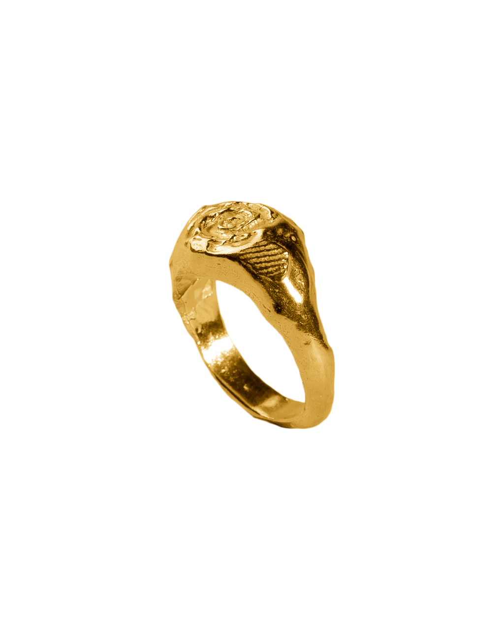 Anillo Alba dorado, hecho a mano en plata de ley en València
