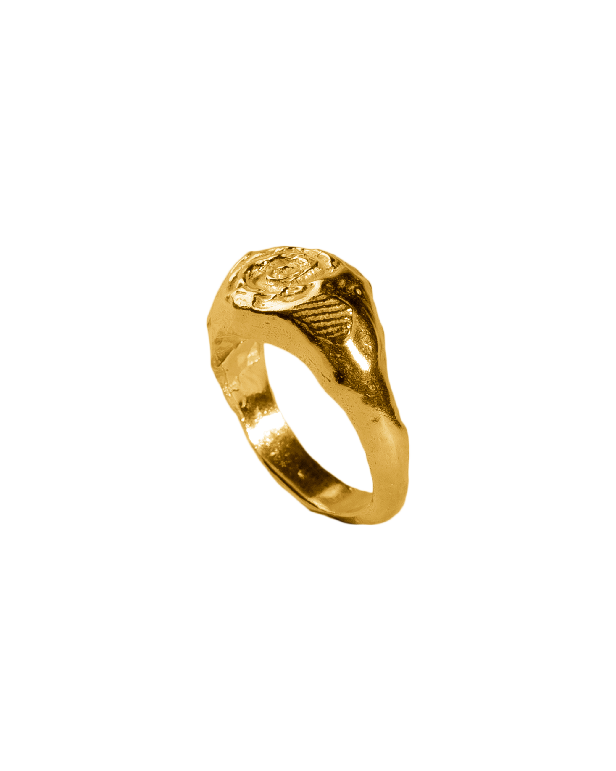 Anillo Alba dorado, hecho a mano en plata de ley en València
