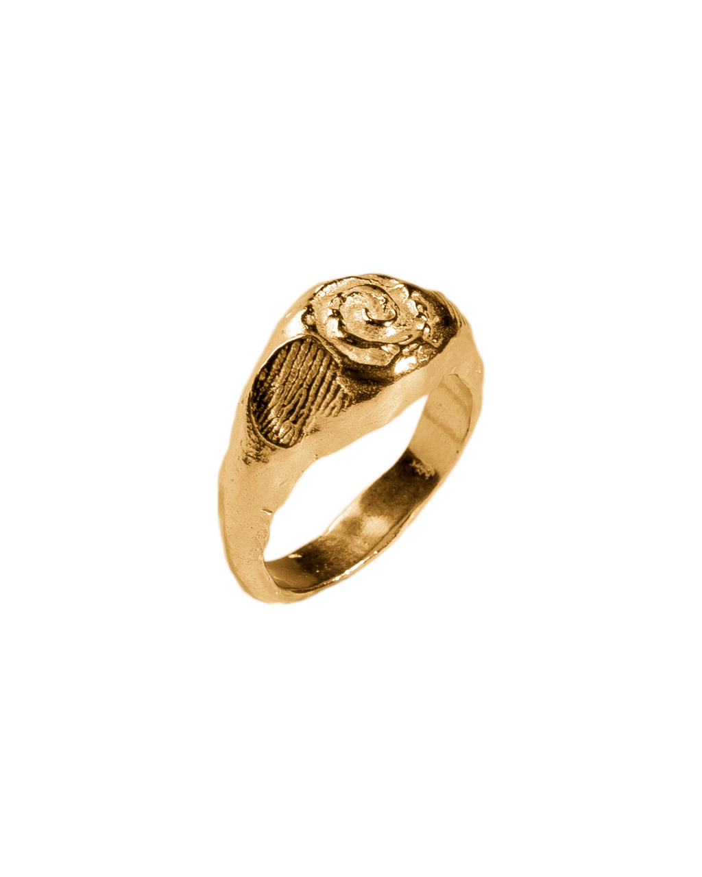 Anillo Alba dorado, hecho a mano en plata de ley en València
