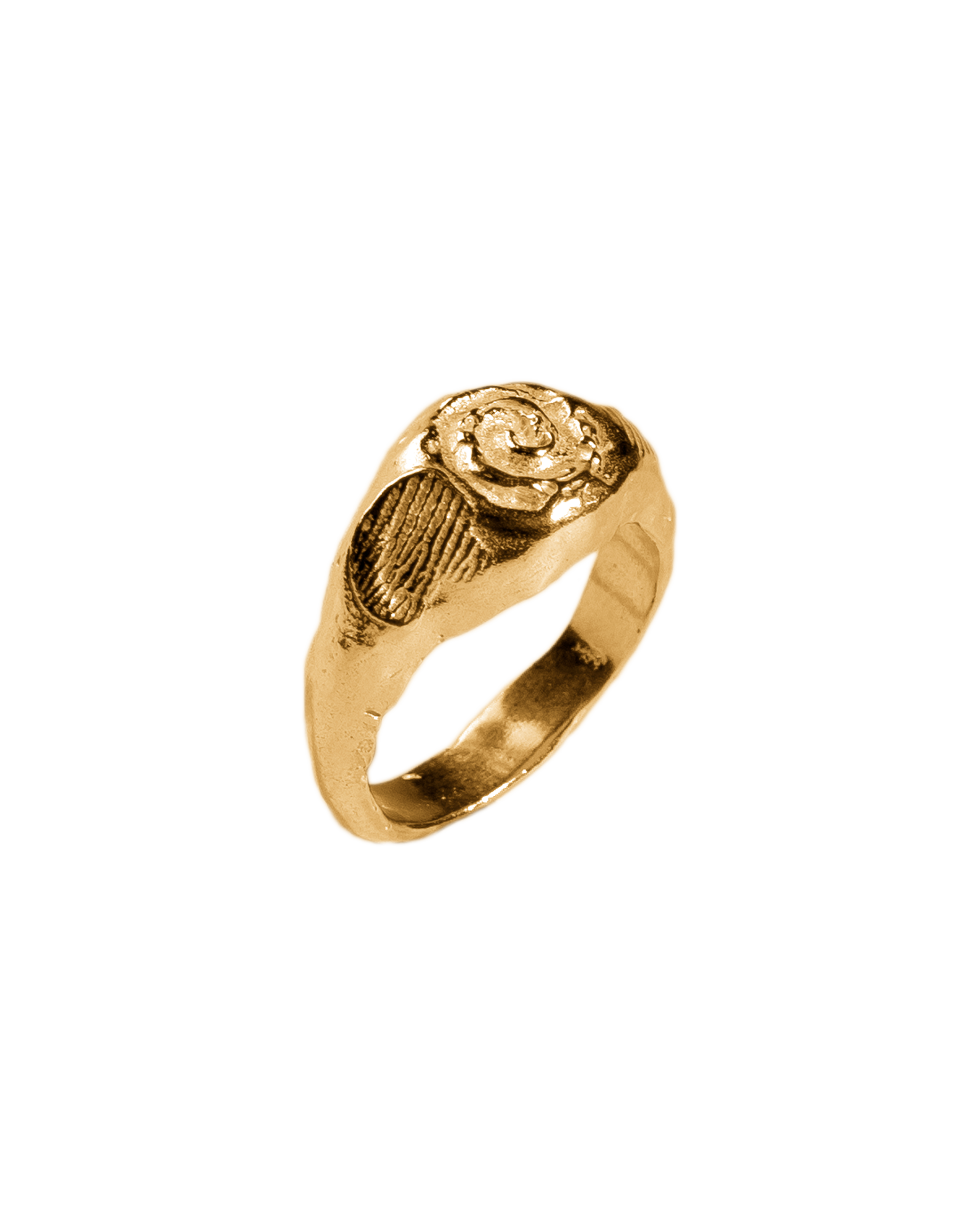 Anillo Alba dorado, hecho a mano en plata de ley en València
