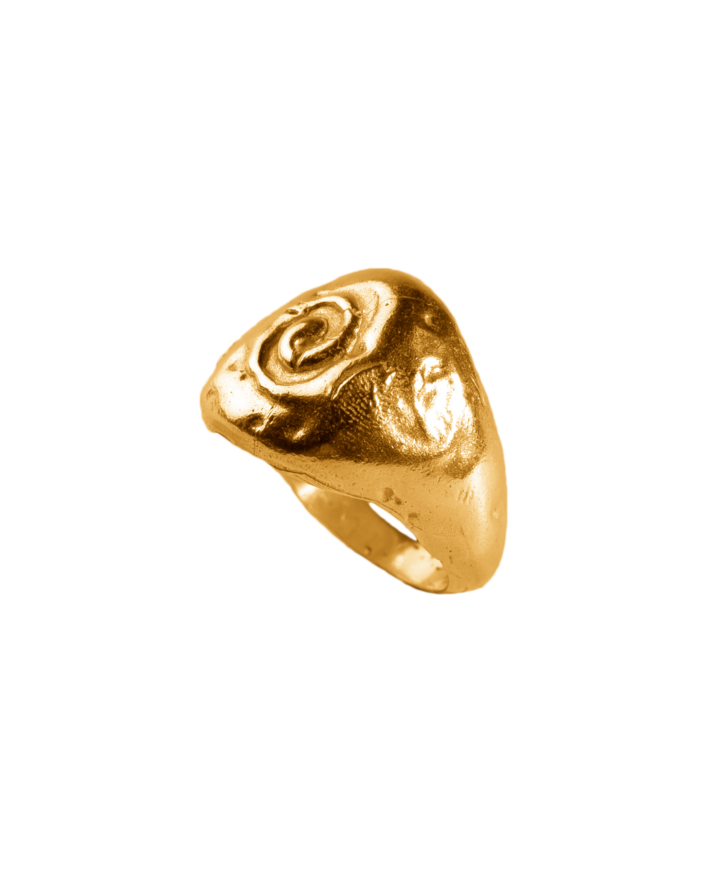 Anillo Claror dorado, hecho a mano en plata de ley en València
