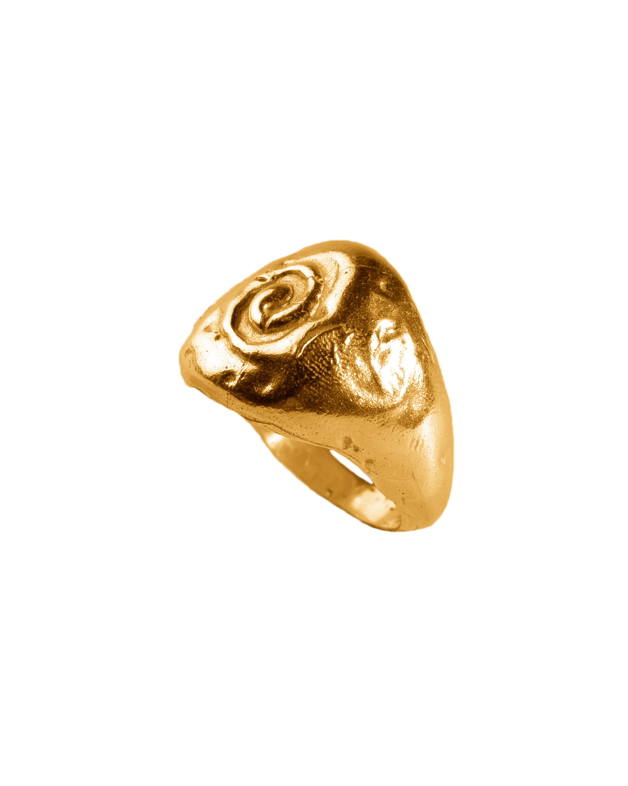 Anillo Claror dorado, hecho a mano en plata de ley en València
