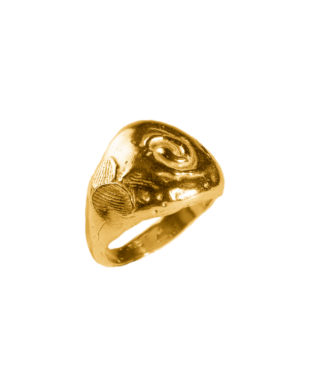 Anillo Claror dorado, hecho a mano en plata de ley en València
