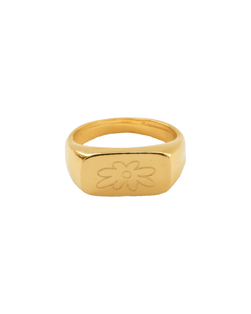 Anillo dorado Margarita, hecho a mano en Valencia con plata de ley