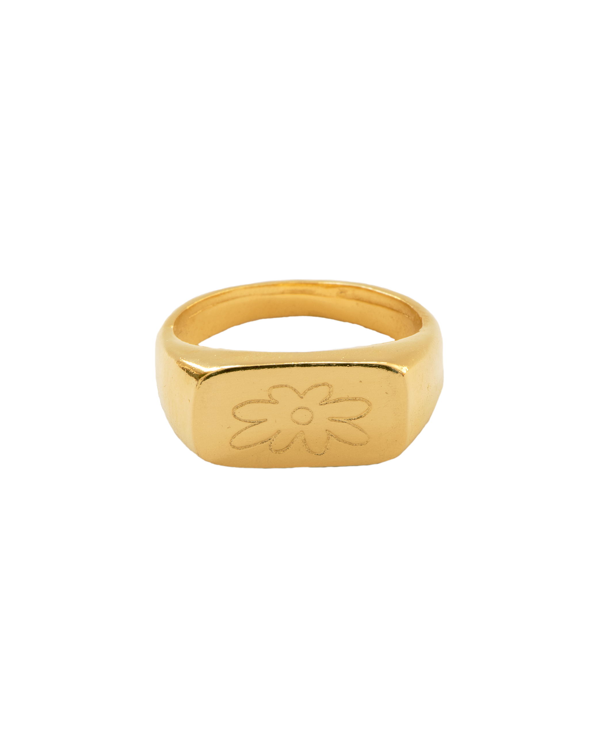 Anillo dorado Margarita, hecho a mano en Valencia con plata de ley