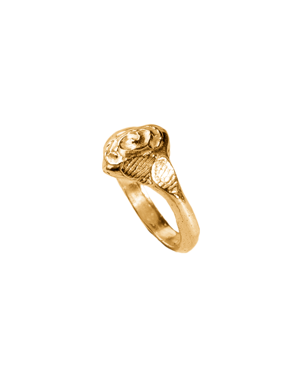 Anillo Ona dorado, hecho a mano en València
