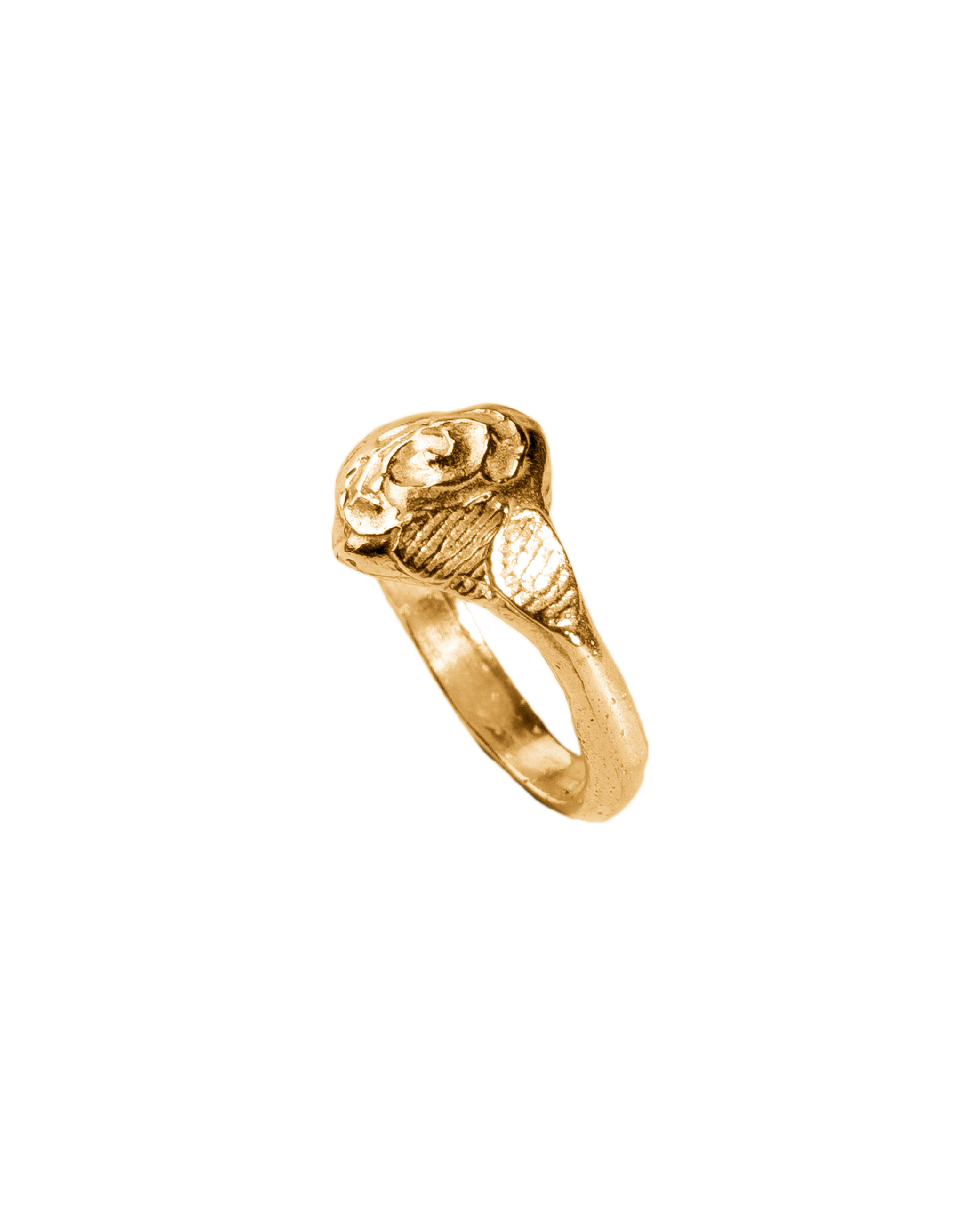 Anillo Ona dorado, hecho a mano en València
