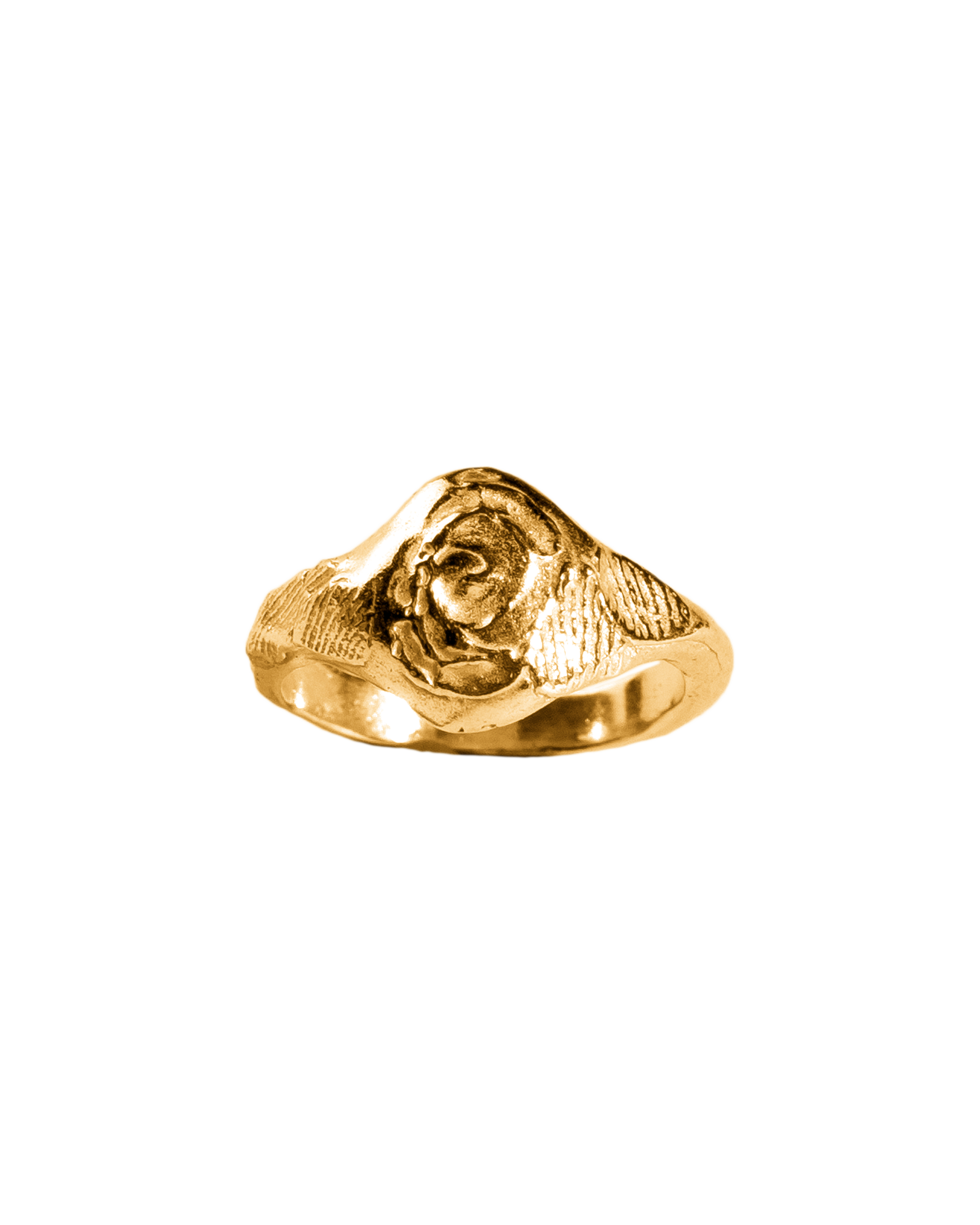Anillo Ona dorado, hecho a mano en València
