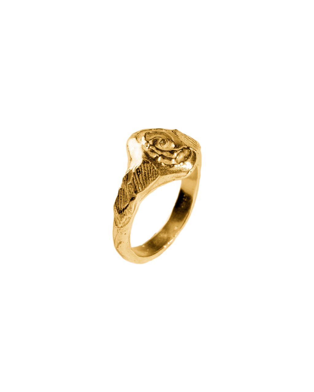 Anillo Ona dorado, hecho a mano en València
