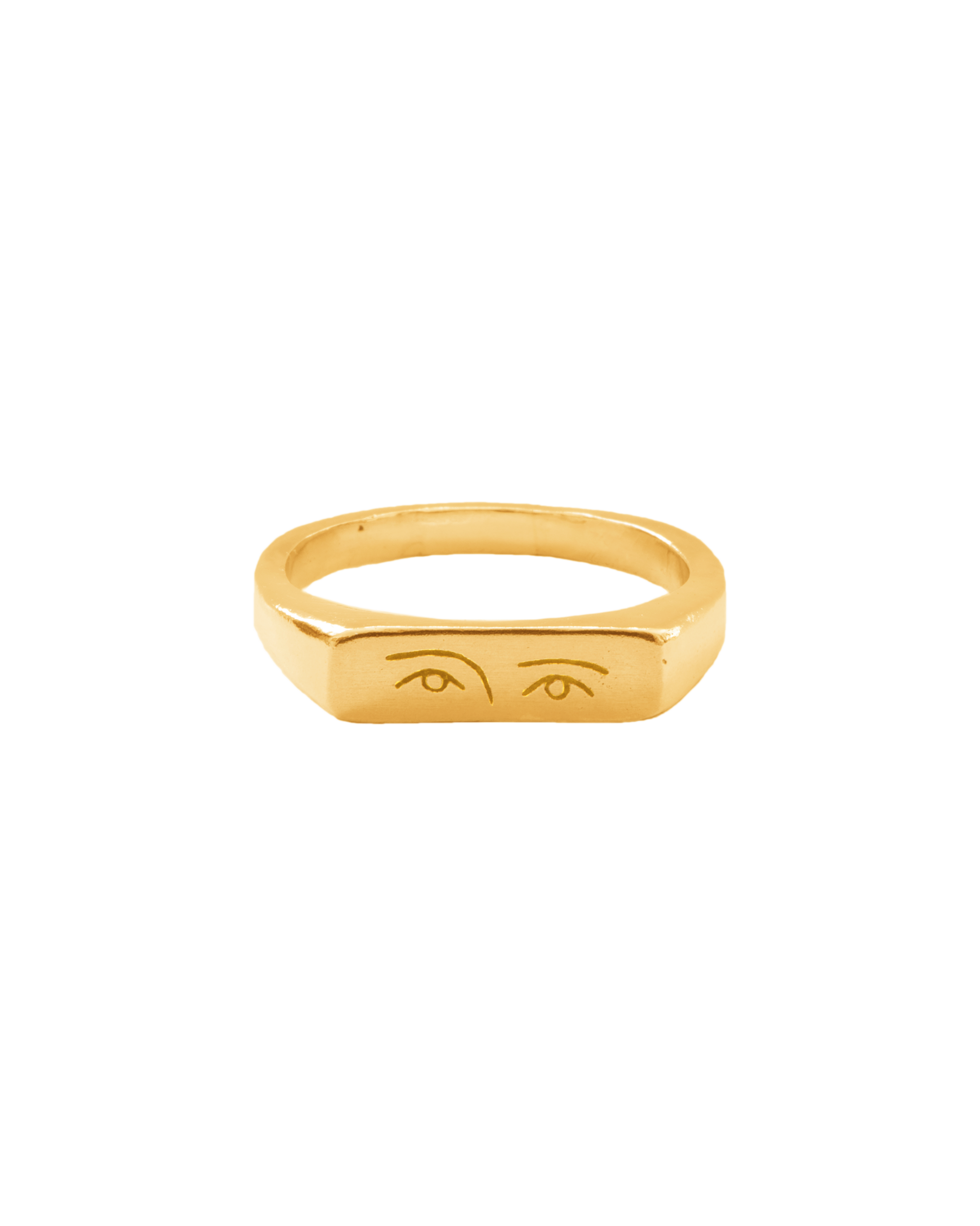 Anillo dorado Violeta, hecho a mano en Valencia con plata de ley