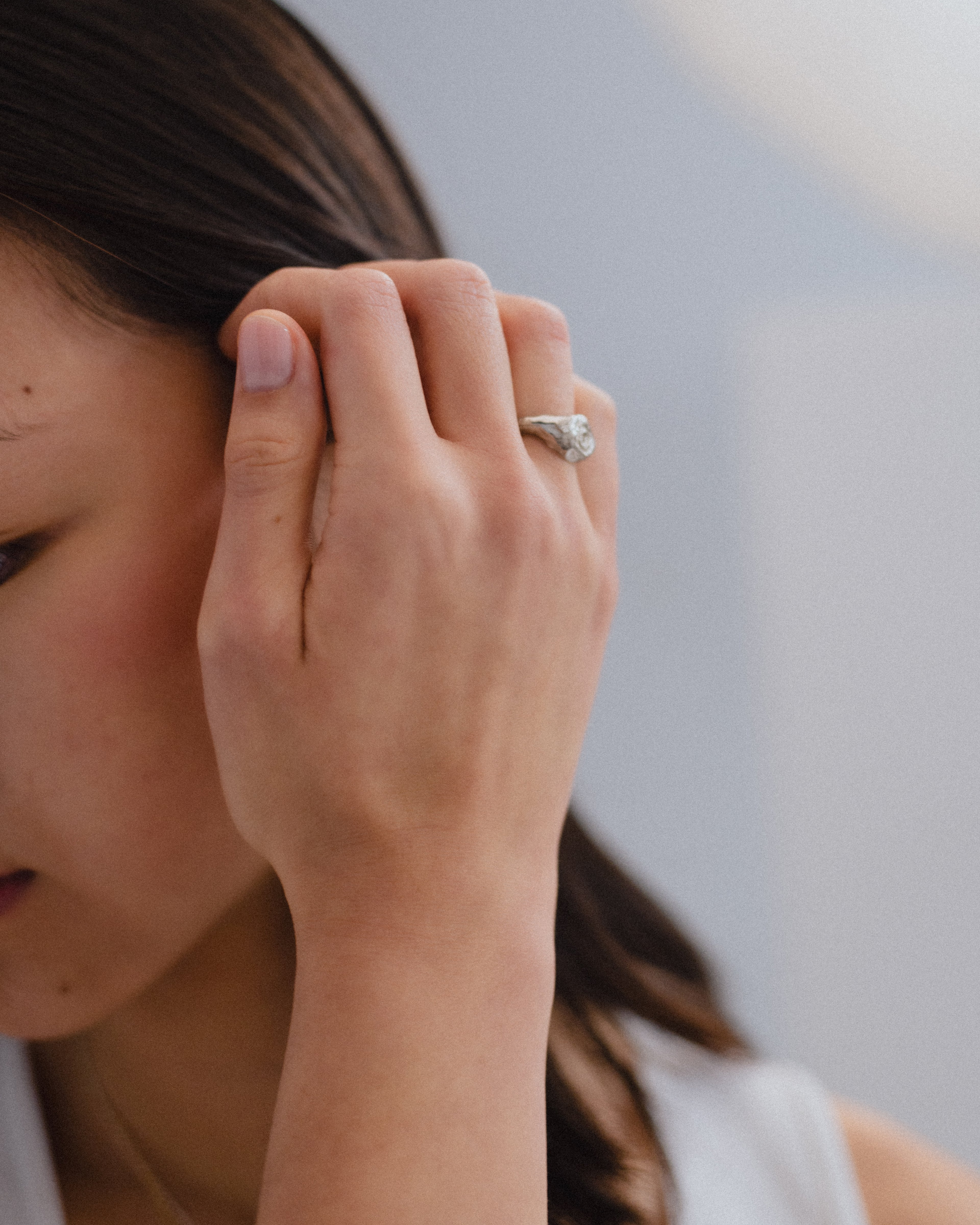 Anillo Alba, hecho a mano en plata de ley en València
