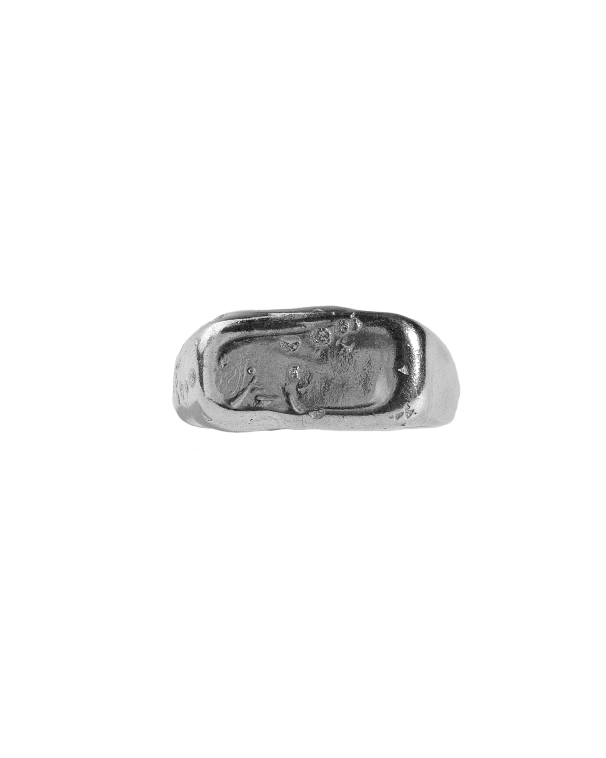 Anillo sello Melted Signet II, hecho a mano con plata de ley en Valencia