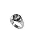 Anillo sello Melted Signet O, hecho a mano con plata de ley en Valencia