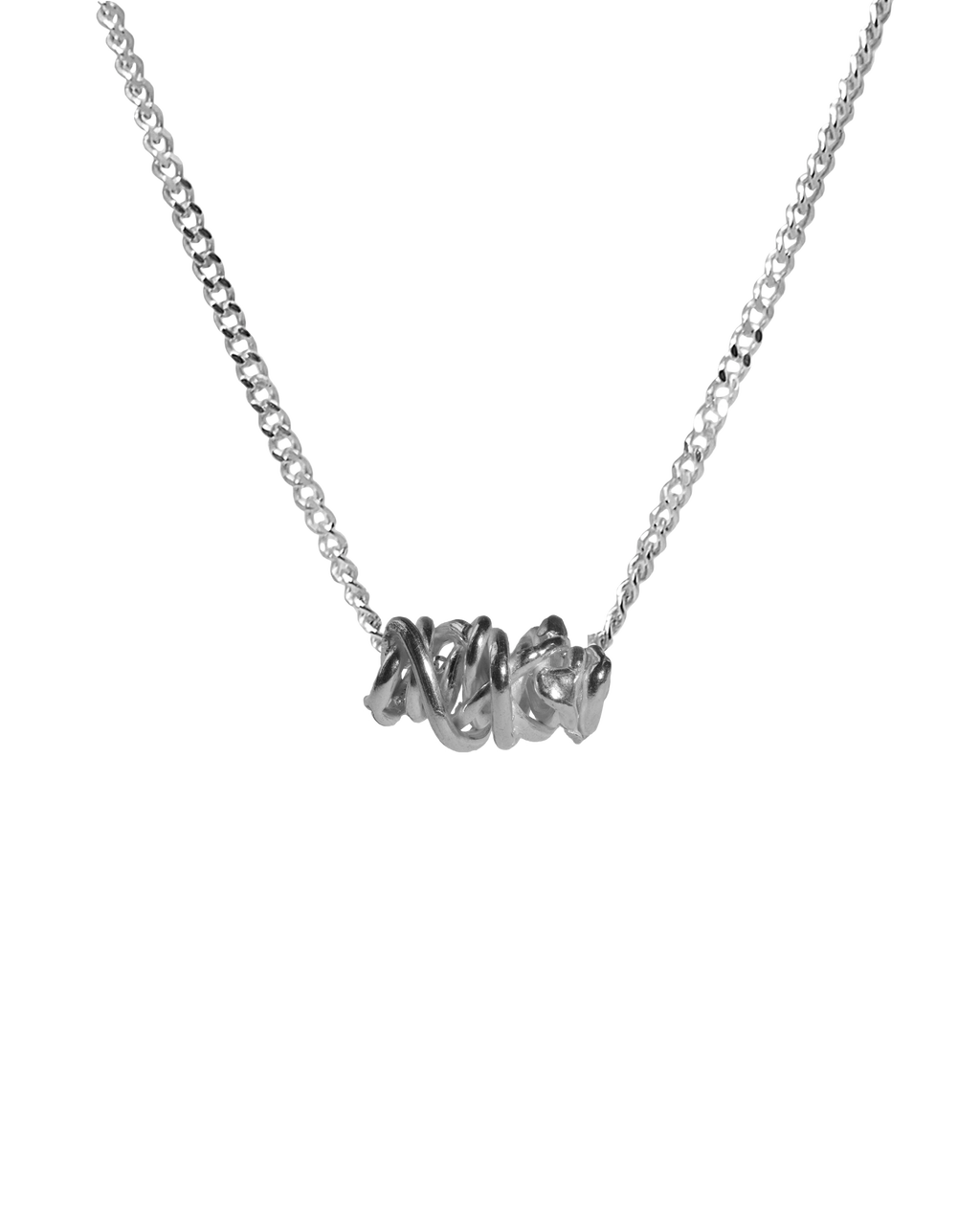 Collar de plata Embolic, hecho a mano en València
