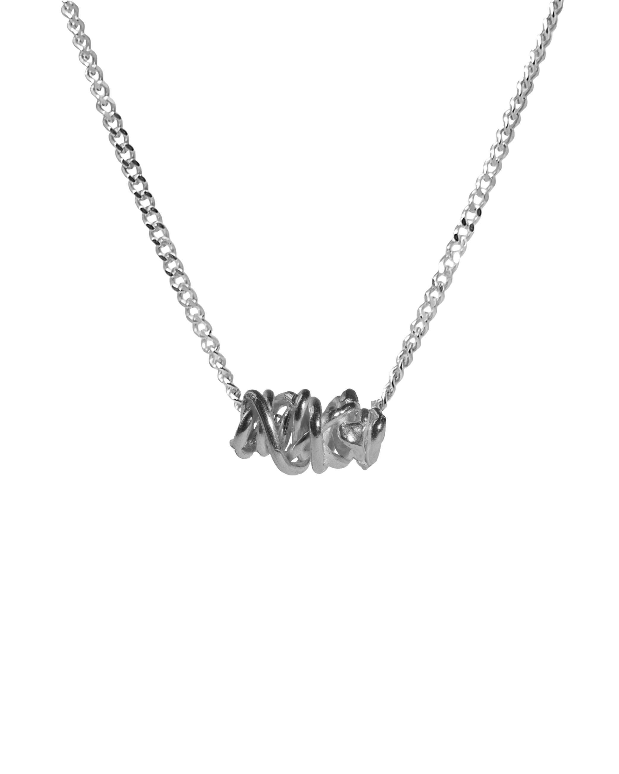 Collar de plata Embolic, hecho a mano en València
