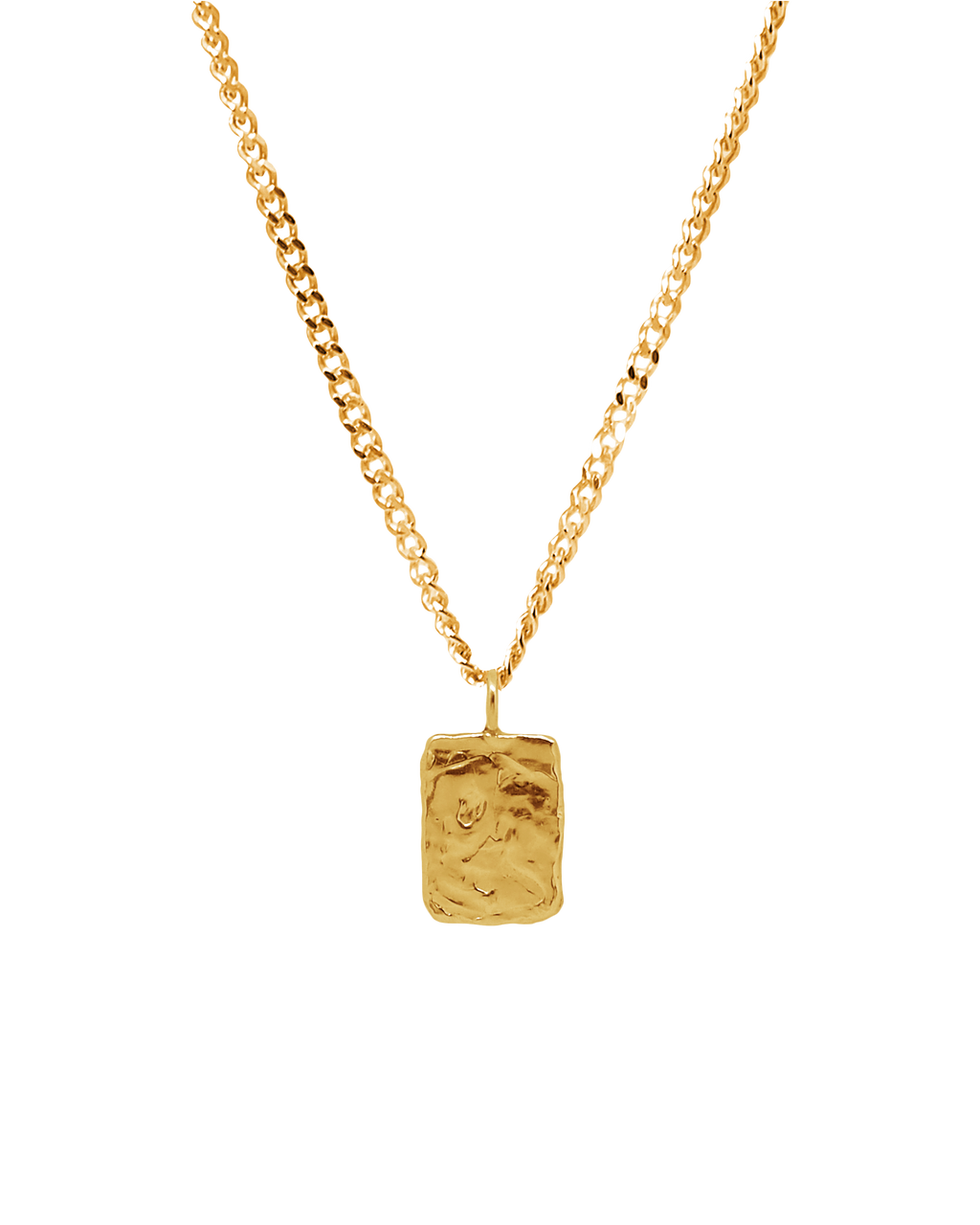 Collar dorado Marea S , hecho a mano en Valencia con plata de ley
