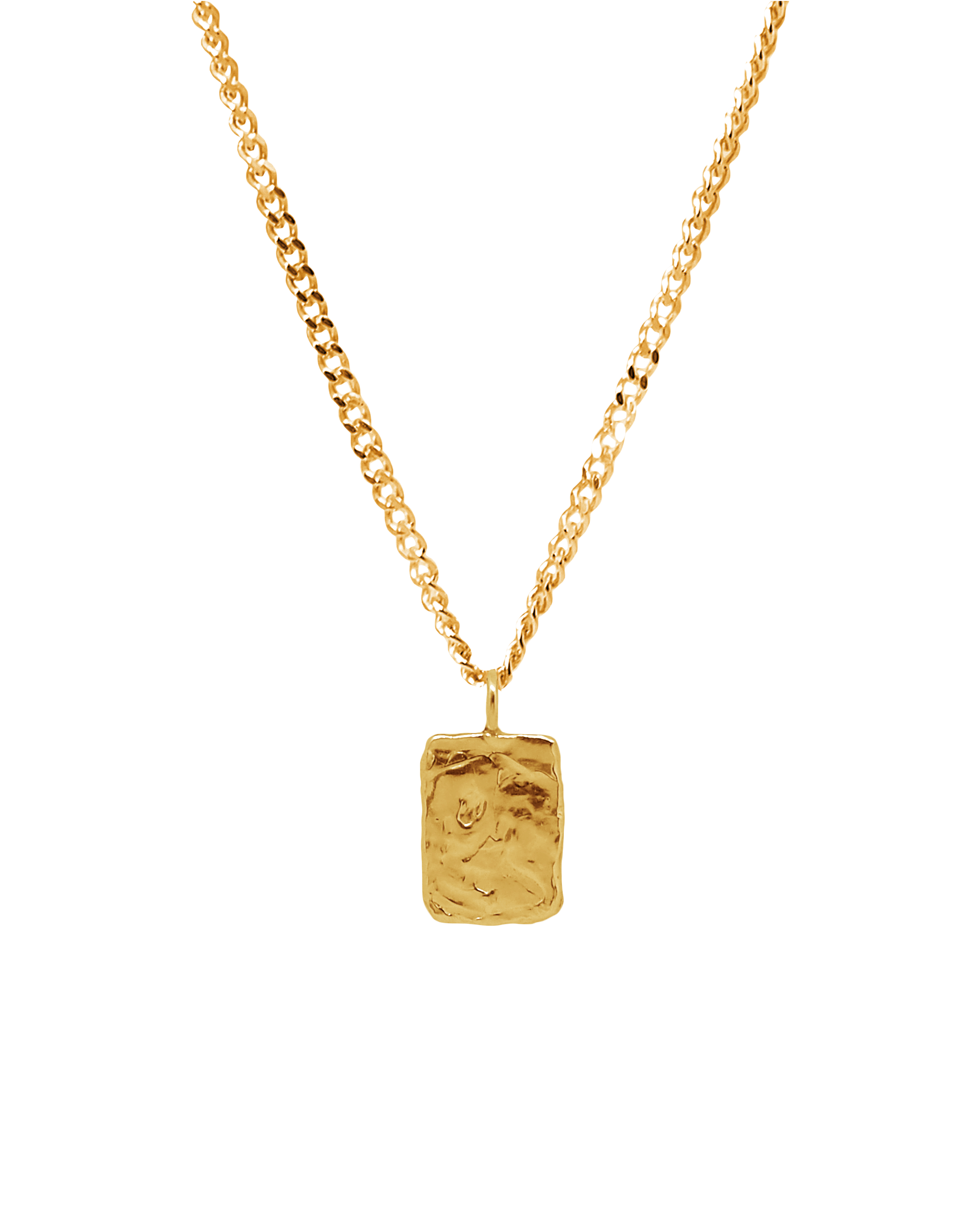 Collar dorado Marea S , hecho a mano en Valencia con plata de ley