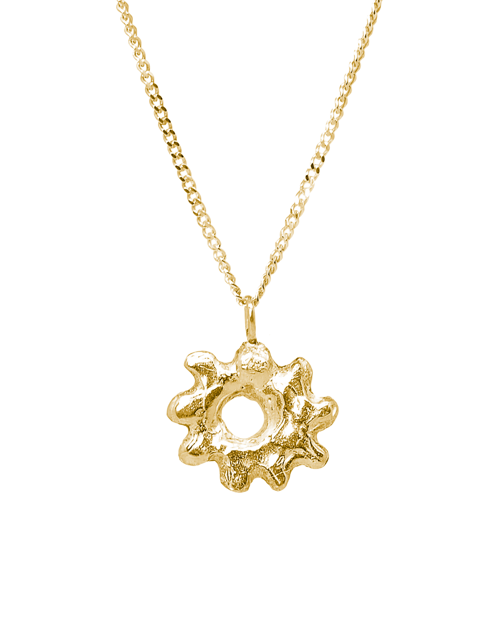 Collar dorado Tallo Marga, hecho a mano con plata de ley en Valencia