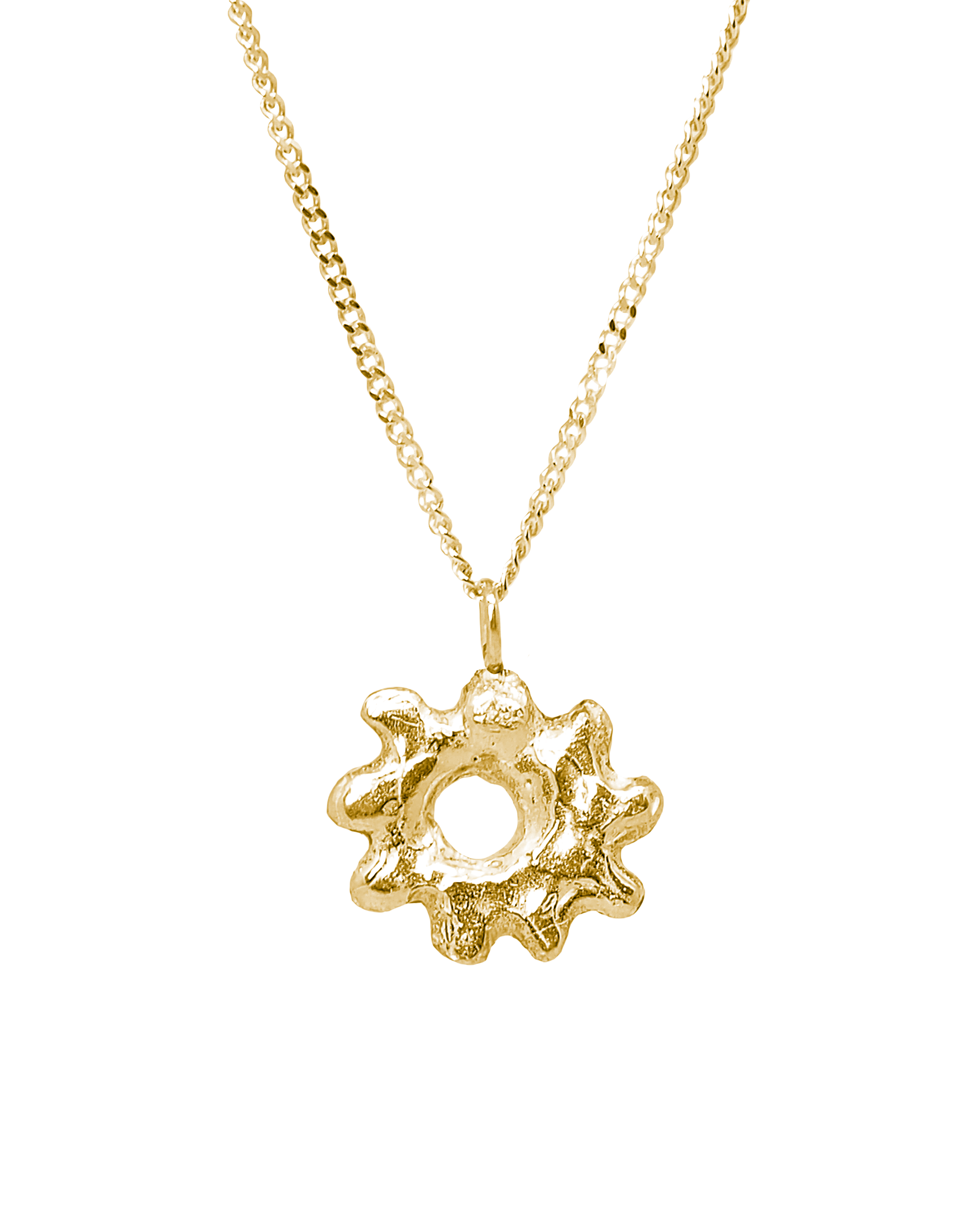 Collar dorado Tallo Marga, hecho a mano con plata de ley en Valencia