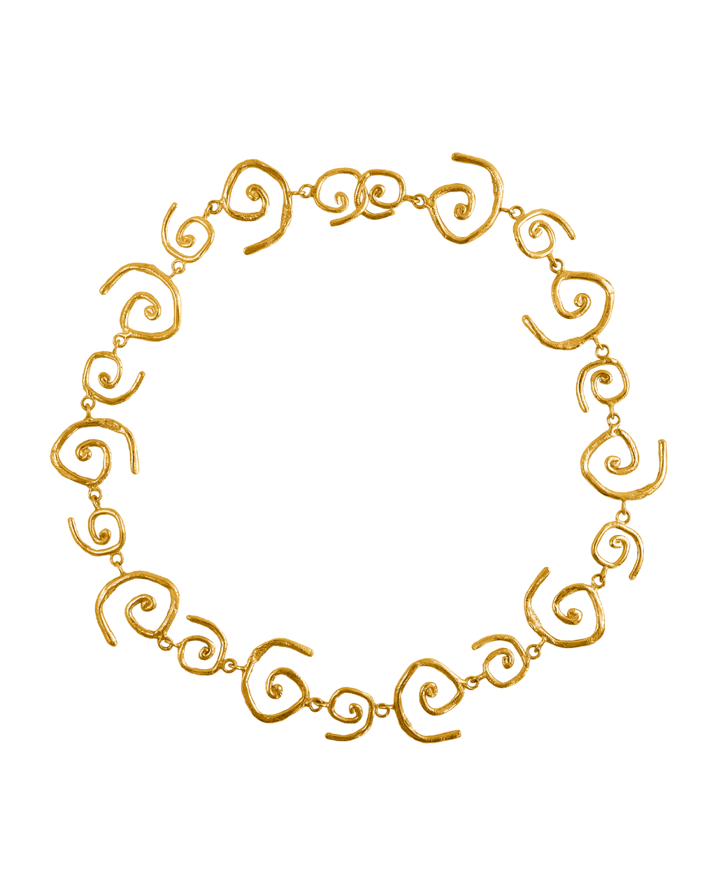 Collar dorado Vórtice, hecho a mano en València
