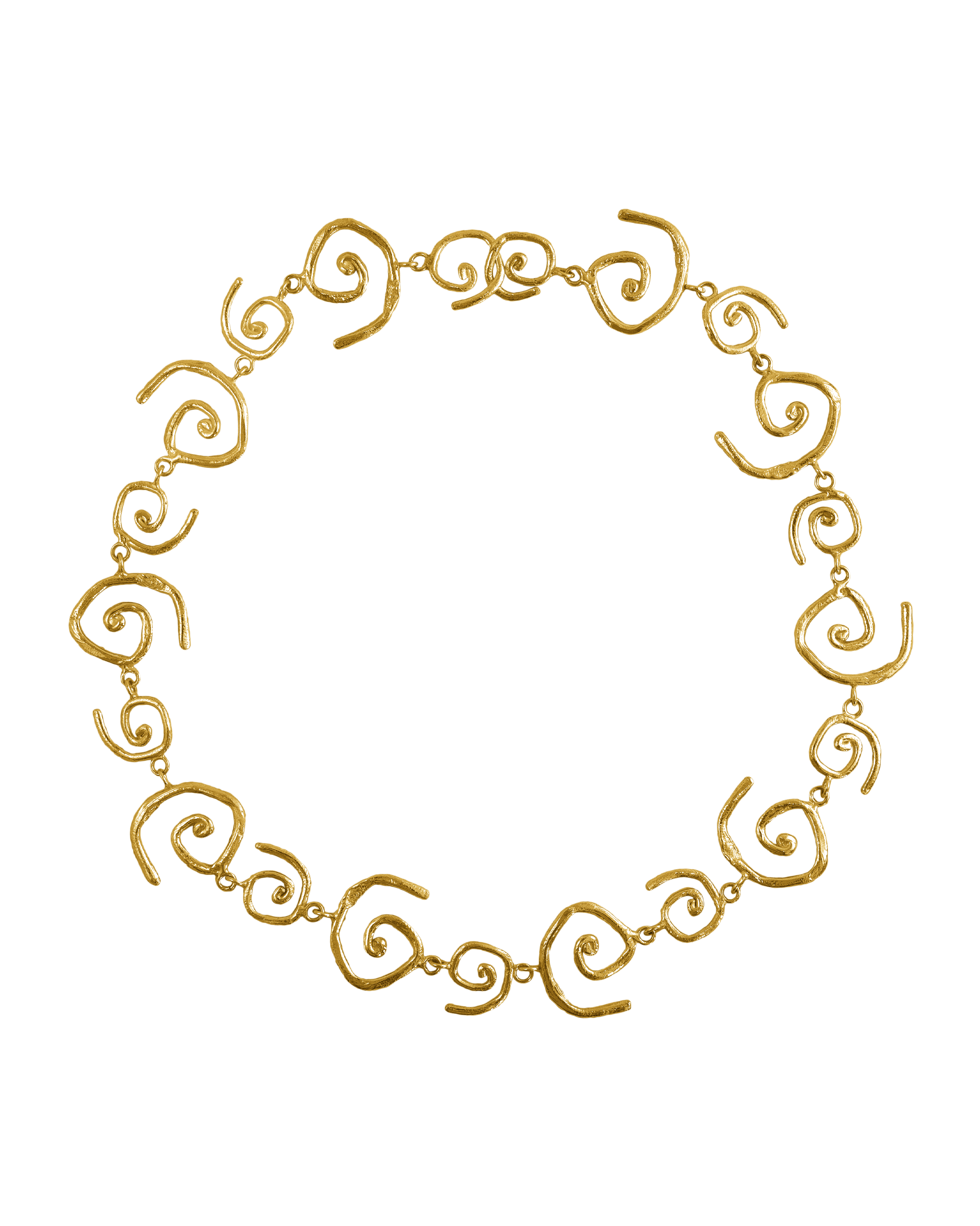 Collar dorado Vórtice, hecho a mano en València
