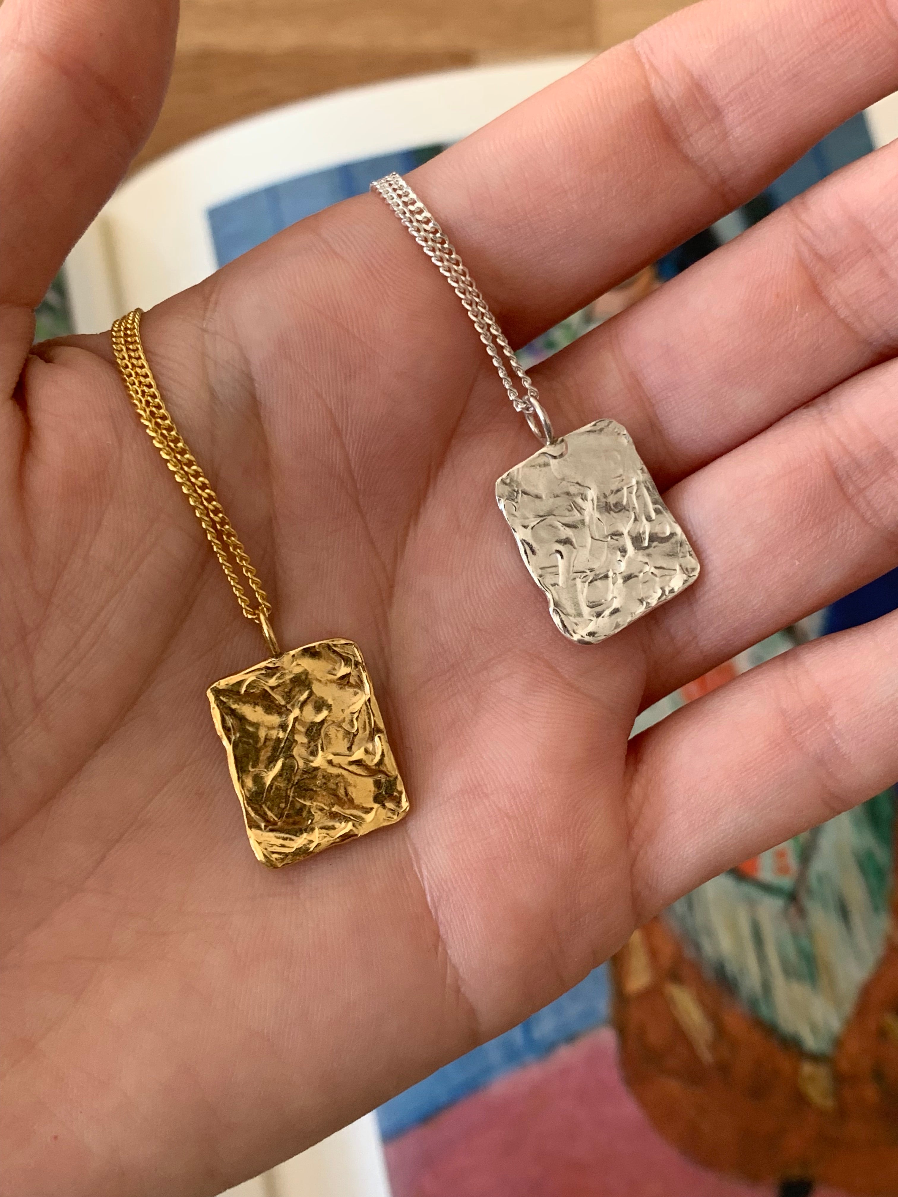 Collares de plata y dorados, hecho a mano en Valencia