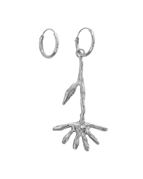 Pendientes de plata Azalea, hechos a mano en Valencia