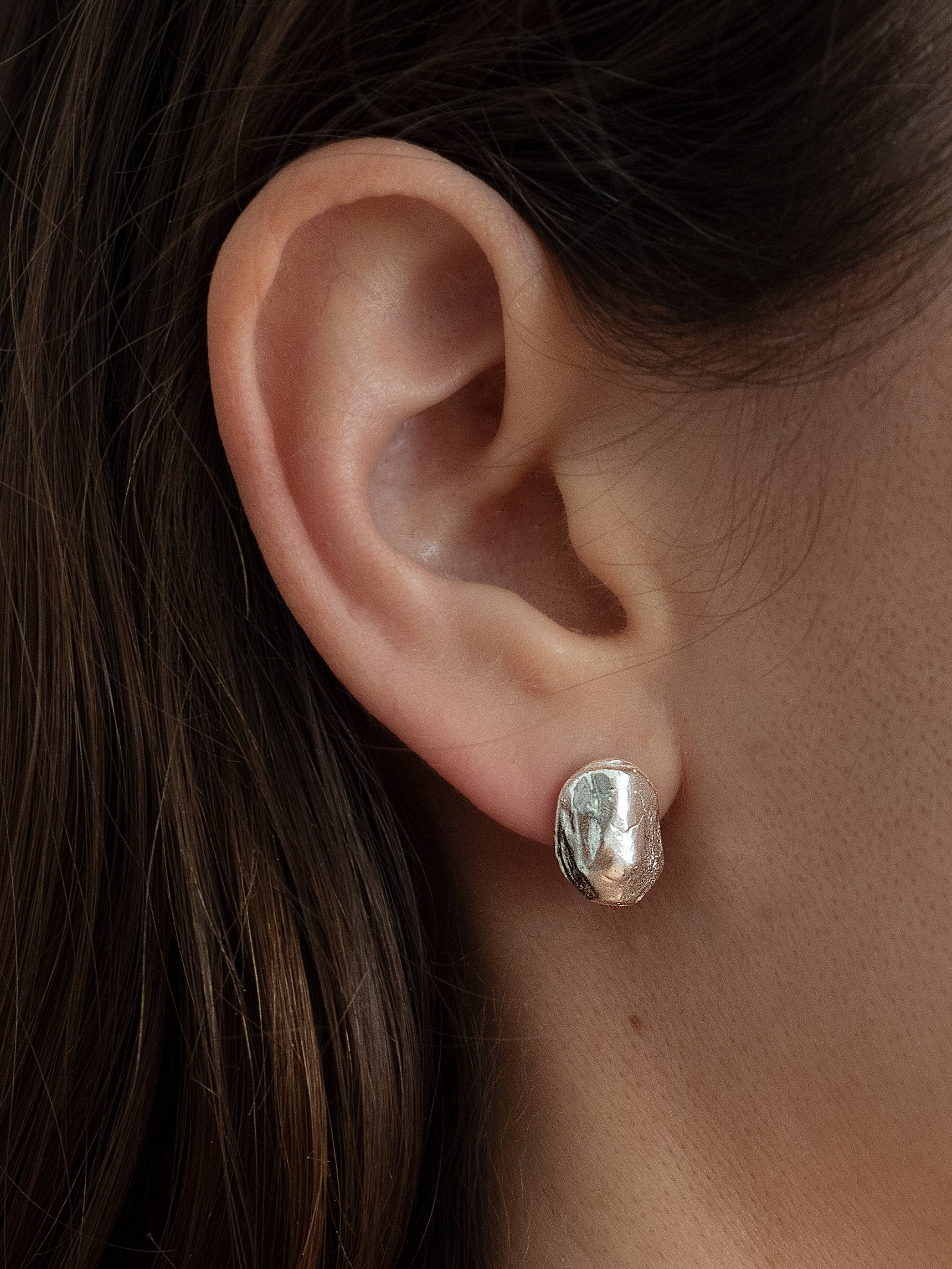 Pendientes de plata Pedreta, hechos a mano en Valencia
